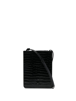 

Croc-effect crossobody cardholder, AMI Paris Croc-effect crossobody cardholder