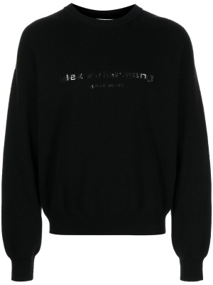 

Logo-print ribbed jumper, Alexander Wang Logo-print ribbed jumper