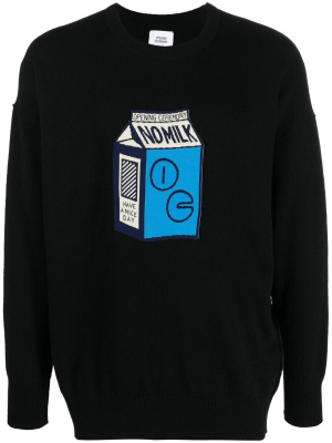 

Milk appliqué knitted jumper, Opening Ceremony Milk appliqué knitted jumper