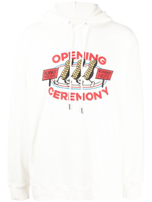 

Logo-print cotton hoodie, Opening Ceremony Logo-print cotton hoodie