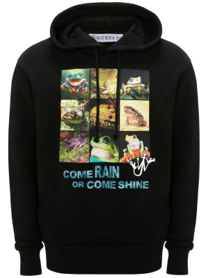 

Frog photograph-print cotton hoodie, JW Anderson Frog photograph-print cotton hoodie