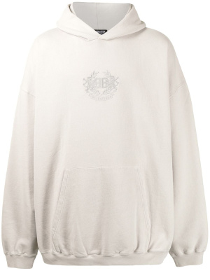 

Logo-embroidered oversize hoodie, Balenciaga Logo-embroidered oversize hoodie