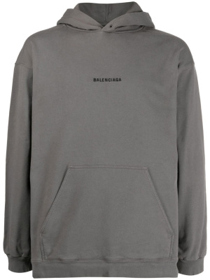 

Logo-print detail hoodie, Balenciaga Logo-print detail hoodie