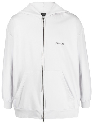 

Reverse-logo zip-up hoodie, Balenciaga Reverse-logo zip-up hoodie