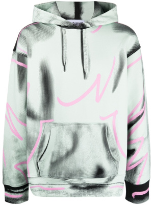 

Spray-paint effect drawstring hoodie, Moschino Spray-paint effect drawstring hoodie