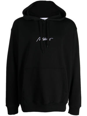 

Logo-print organic-cotton hoodie, Moschino Logo-print organic-cotton hoodie