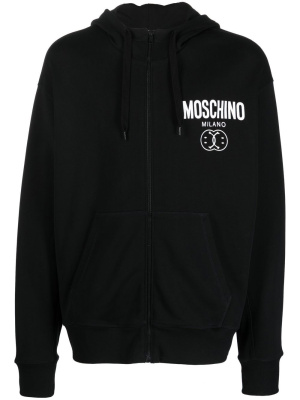 

Logo-print cotton hoodie, Moschino Logo-print cotton hoodie