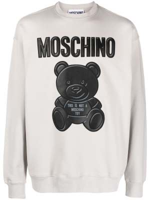 

Logo-print organic cotton sweatshirt, Moschino Logo-print organic cotton sweatshirt