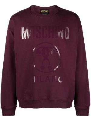 

Logo-print cotton sweatshirt, Moschino Logo-print cotton sweatshirt