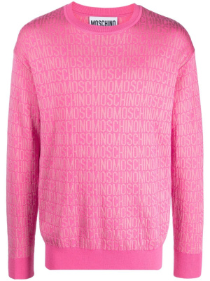 

All-over logo knit jumper, Moschino All-over logo knit jumper