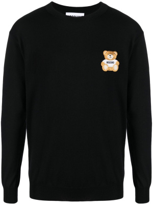 

Teddy Bear patch crew-neck jumper, Moschino Teddy Bear patch crew-neck jumper