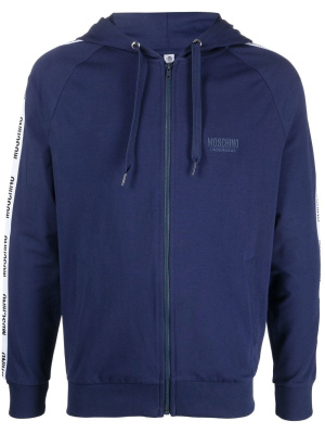 

Logo-tape zipped hoodie, Moschino Logo-tape zipped hoodie