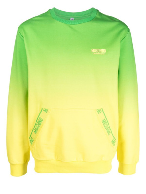 

Gradient logo-trim jumper, Moschino Gradient logo-trim jumper