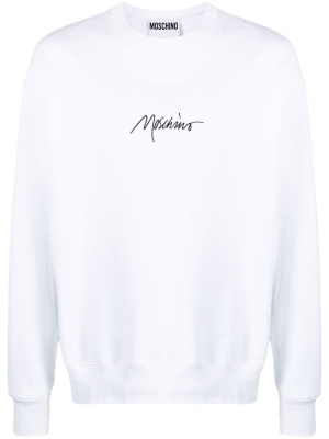 

Logo-print crew-neck sweatshirt, Moschino Logo-print crew-neck sweatshirt