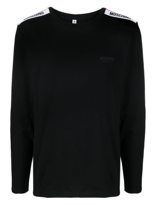 

Logo-print long-sleeve T-shirt, Moschino Logo-print long-sleeve T-shirt