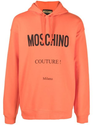 

Logo-print cotton hoodie, Moschino Logo-print cotton hoodie