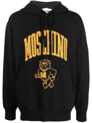 

Varsity Bulldog drawstring hoodie, Moschino Varsity Bulldog drawstring hoodie