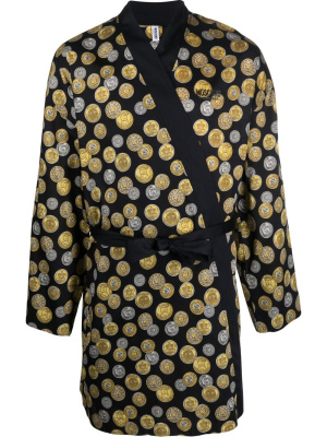 

Coin-print cotton robe, Moschino Coin-print cotton robe