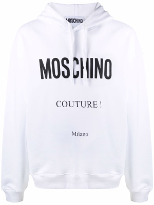 

Logo-print cotton hoodie, Moschino Logo-print cotton hoodie