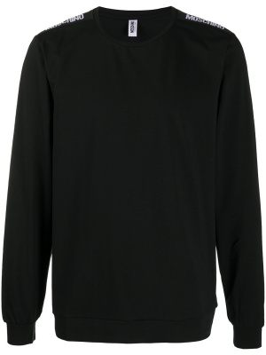 

Logo-tape shoulders lounge sweatshirt, Moschino Logo-tape shoulders lounge sweatshirt