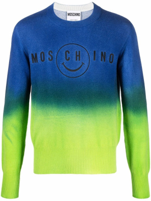 

Gradient embroidered logo jumper, Moschino Gradient embroidered logo jumper