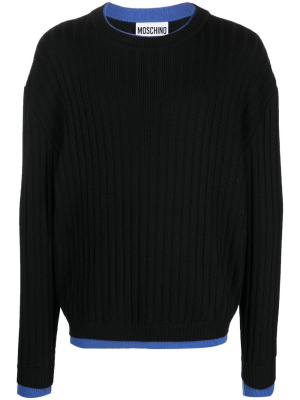 

Ribbed-knit virgin wool jumper, Moschino Ribbed-knit virgin wool jumper