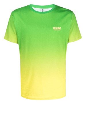 

Raised-logo ombré cotton T-shirt, Moschino Raised-logo ombré cotton T-shirt