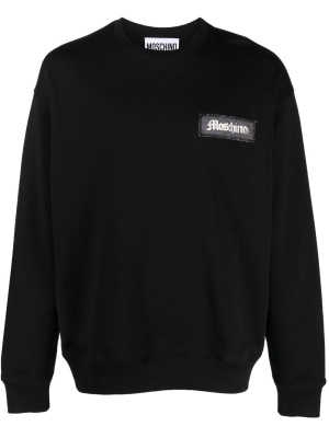 

Logo-patch cotton sweater, Moschino Logo-patch cotton sweater