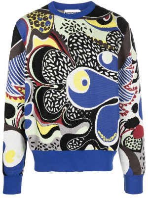 

Graphic-print crew neck sweatshirt, Moschino Graphic-print crew neck sweatshirt