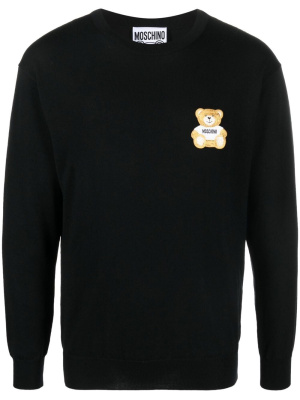 

Teddy Bear logo-embroidered jumper, Moschino Teddy Bear logo-embroidered jumper