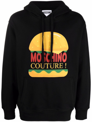 

Hamburger couture logo hoodie, Moschino Hamburger couture logo hoodie
