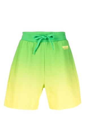 

Ombré effect raised-logo shorts, Moschino Ombré effect raised-logo shorts