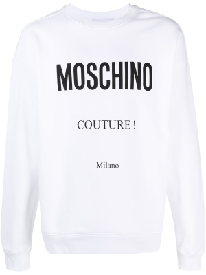 

Logo-print cotton sweatshirt, Moschino Logo-print cotton sweatshirt