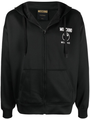 

Logo-print zip-up hoodie, Moschino Logo-print zip-up hoodie