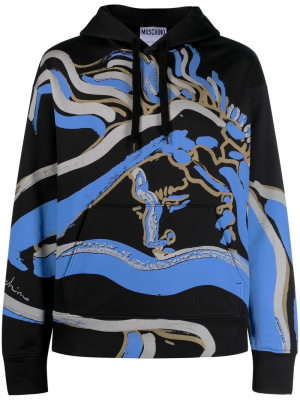 

Graphic-print cotton hoodie, Moschino Graphic-print cotton hoodie