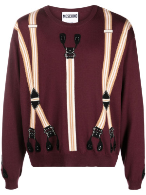 

Braces-print wool jumper, Moschino Braces-print wool jumper