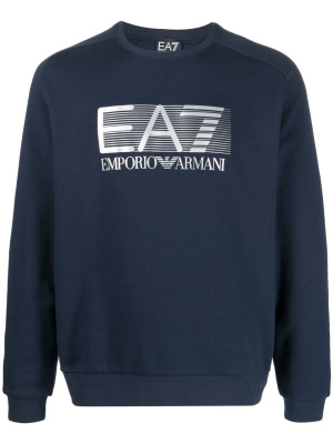 

Logo-print long-sleeve sweatshirt, Ea7 Emporio Armani Logo-print long-sleeve sweatshirt