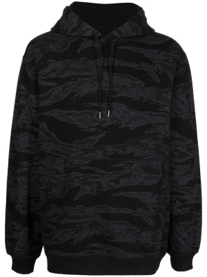 

Abstract-print drawstring hoodie, Maharishi Abstract-print drawstring hoodie