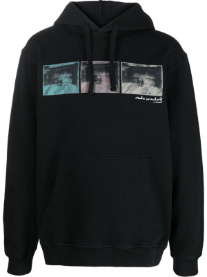 

Graphic-print drawstring hoodie, Maharishi Graphic-print drawstring hoodie
