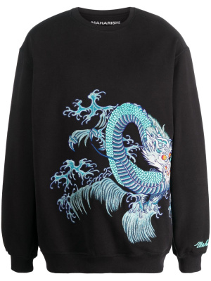 

Graphic-print organic cotton sweatshirt, Maharishi Graphic-print organic cotton sweatshirt