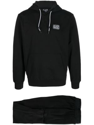 

Logo-patch cotton tracksuit, Ea7 Emporio Armani Logo-patch cotton tracksuit