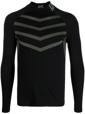 

Intarsia-knit logo sweatshirt, Ea7 Emporio Armani Intarsia-knit logo sweatshirt