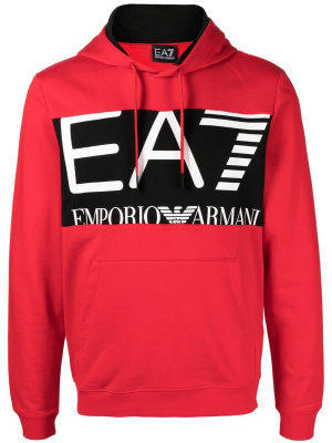 

Logo print pullover hoodie, Ea7 Emporio Armani Logo print pullover hoodie