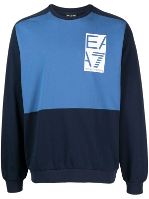

Graphic-print long-sleeved cotton sweatshirt, Ea7 Emporio Armani Graphic-print long-sleeved cotton sweatshirt