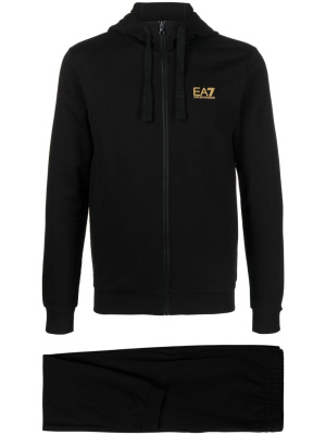 

Logo-appliqué cotton tracksuit set, Ea7 Emporio Armani Logo-appliqué cotton tracksuit set