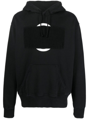 

Patch design cotton hoodie, MM6 Maison Margiela Patch design cotton hoodie