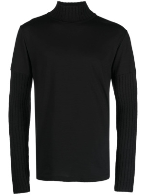

Ribbed-detail high-neck sweatshirt, MM6 Maison Margiela Ribbed-detail high-neck sweatshirt