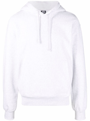 

Embroidered-logo fleece hoodie, Stüssy Embroidered-logo fleece hoodie