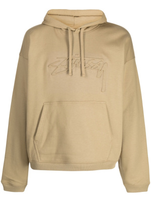 

Embossed-logo cotton hoodie, Stüssy Embossed-logo cotton hoodie