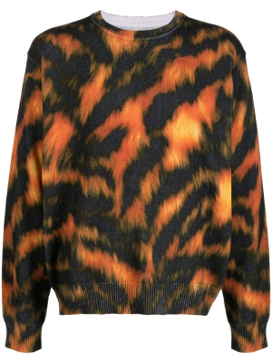 

Tiger-print cotton sweatshirt, Stüssy Tiger-print cotton sweatshirt